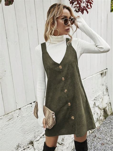 Ropa De Mujer Y Hombre Comprar Moda Online Corduroy Pinafore Dress