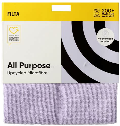 Filta All Purpose Upcycled Microfibre Cloths Purple Commercial