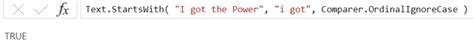 textstartswith text function power query
