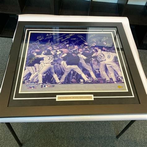 chicago white sox world series champs team signed  framed