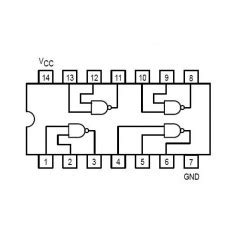 IC Quad 2 Input NAND Gate DIP14 IC74HCT00