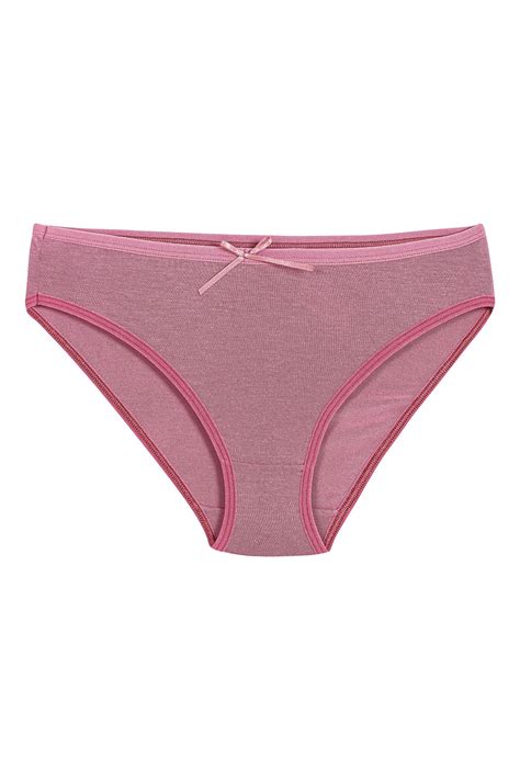 Kadın Gül Kurusu 6 lı Paket Bambu Bikini Külot