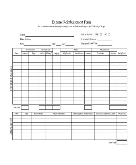 Free 11 Sample Mileage Reimbursement Forms In Ms Word Pdf Excel