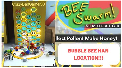 Bubble Bee Man Location On Bee Swarm Simulator Roblox December 2018 Update And Two Codes Youtube