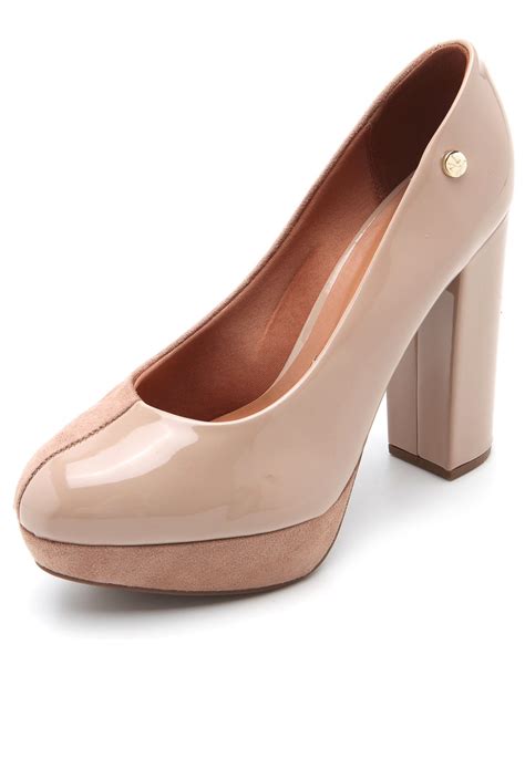 Scarpin Vizzano Verniz Nude Compre Agora Dafiti Brasil