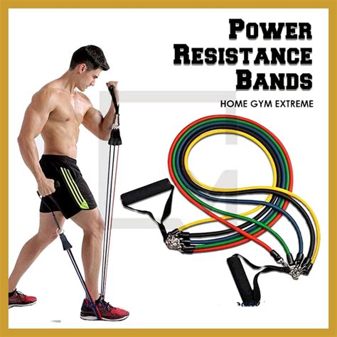 Jual Goshop Resistance Bands In Set Tali Pembantu Fitness Gym