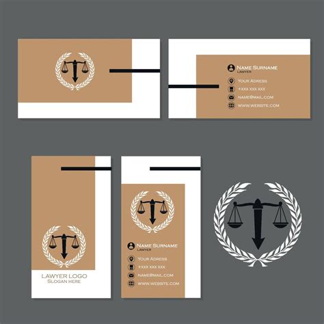 Lawyer business card template set 7872887 Vector Art at Vecteezy