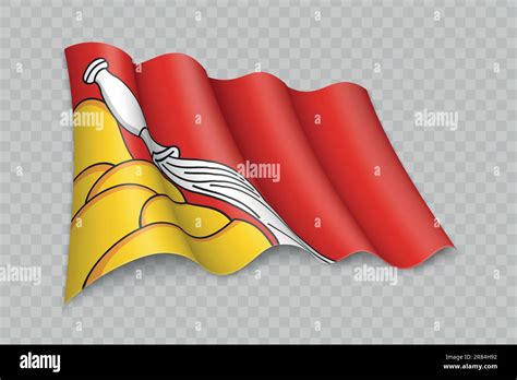 3D Realistic waving Flag of Voronezh Oblast is a region of Russia on ...