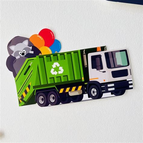 Garbage Truck Party Decorations Cut-outs/ Trash Bash Party Decor/ Waste ...