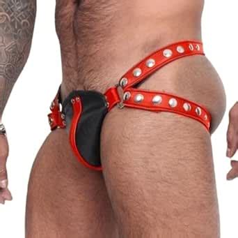 Men Leather Jockstrap Leather Thongs Underwear Leather Mens Sexy Jockstrap Gay Thong Leather