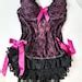 Y K Aesthetic Fairycore Grunge Ruffle Corset Lingerie Black And Barbie Pink Corset Top LA Senza