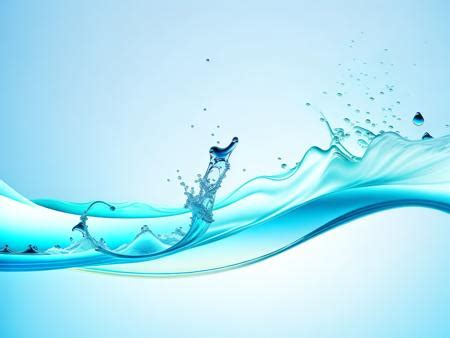 A Blue Wave With Water Splashing On It Image Design Id