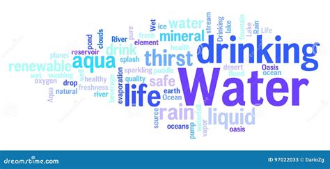 Water Related Words Word Cloud Stock Illustration Illustration Of Life Clean 97022033