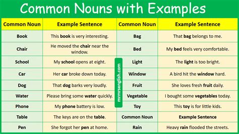 common noun examples