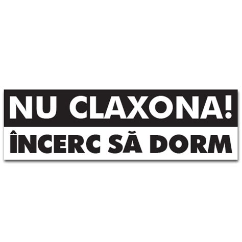 Sticker Auto Nu Claxona