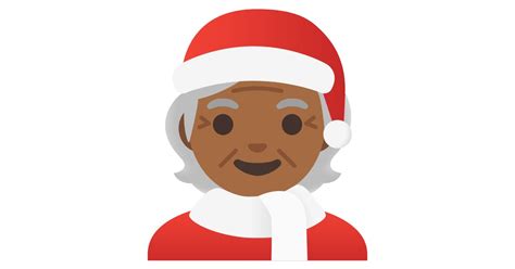 Traduttore Santa Claus Carnagione Abbastanza Scura Emoji In