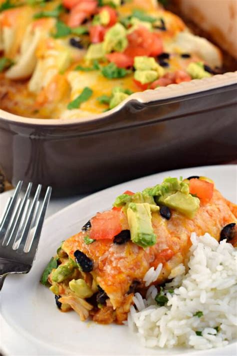 Chicken Avocado Enchiladas Recipe Shugary Sweets