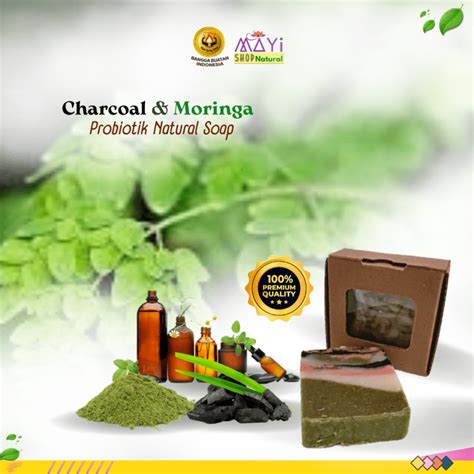 Sabun Probiotik Charcoal Moringa Handmade Kualitas Premium