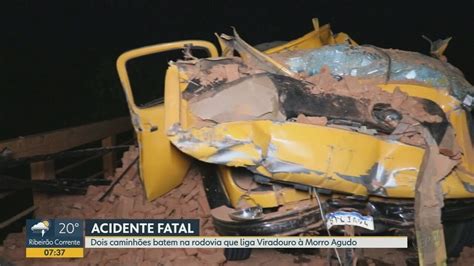 Motorista Morre Em Batida Entre 2 Caminhões Em Rodovia Entre Viradouro