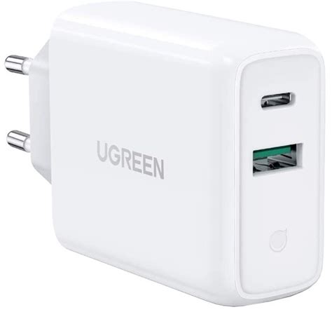 Сетевое зарядное устройство Ugreen CD170 36W USB + Type-C Charger White ...