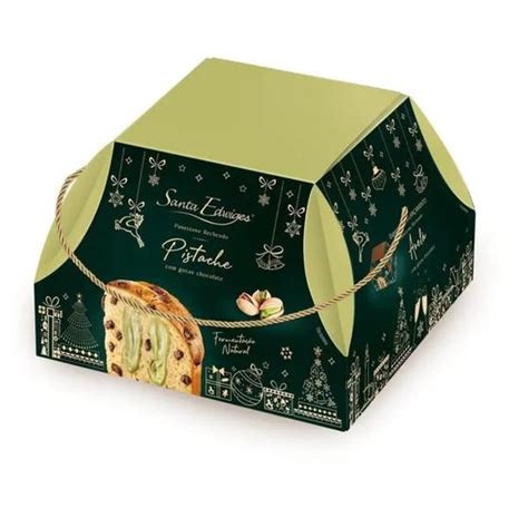Santa Edwiges Panetone Pistache - Panettone Santa Edwiges Pistache com Gotas de Chocolate 800g - Panetone ...