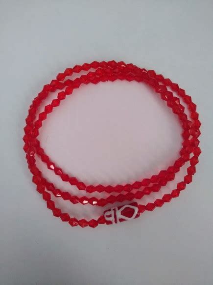 Guia Colar Ogum Firma Cristal 6mm Vermelho Elo7