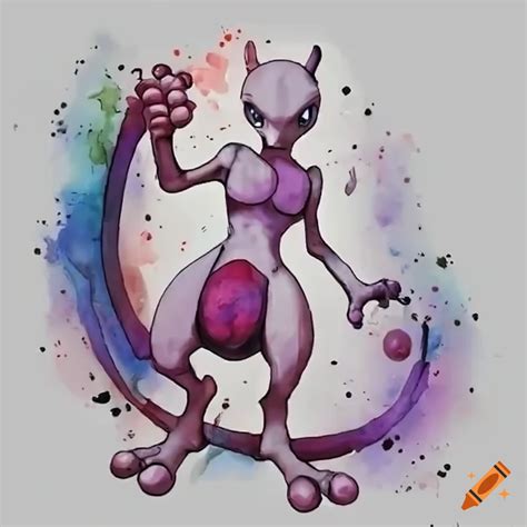 Mewtwo charging up an attack
