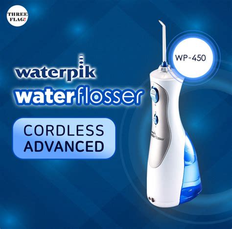 Waterpik WP450 Cordless Plus Water Flosser With 4 Flossing Tips