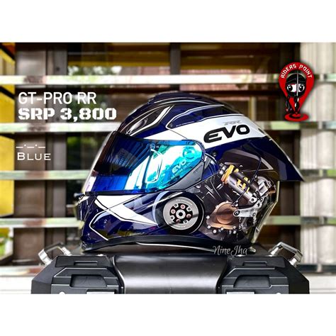 Gt Pro Rr Blue Revo Blue Lens Full Face Helmet Shopee Philippines