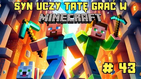 Syn uczy tatę grać w Minecrafta Wyprawa po diamenty zakończona