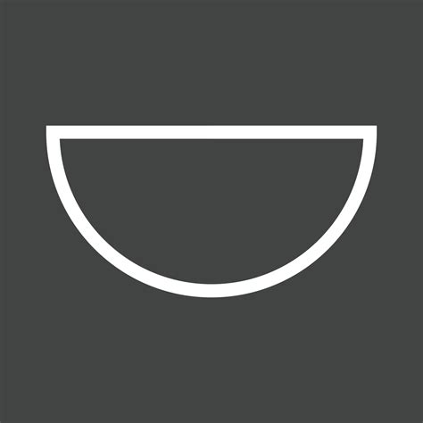 Semi Circle Line Inverted Icon 15000293 Vector Art at Vecteezy