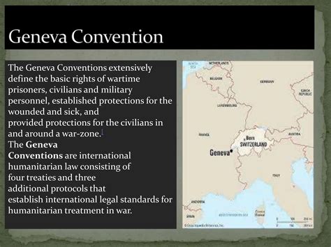 GENEVA CONVENTION COVERING IMPORTANT ASPECTS | PPTX