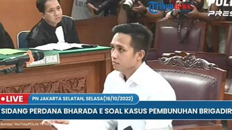 Live Streaming Sidang Dakwaan Bharada E Kasus Pembunuhan Brigadir J