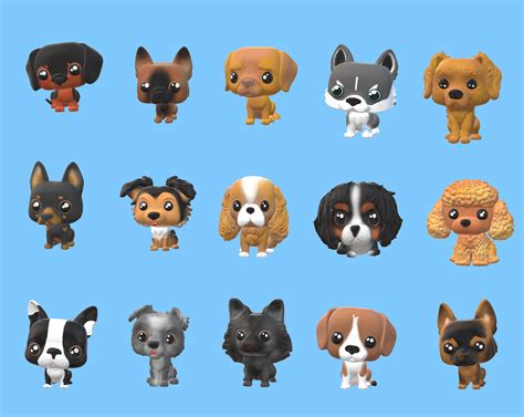 Файл STL Pack 15 Chiens POP Pets 🎨 ・Шаблон для загрузки и 3D-печати・Cults