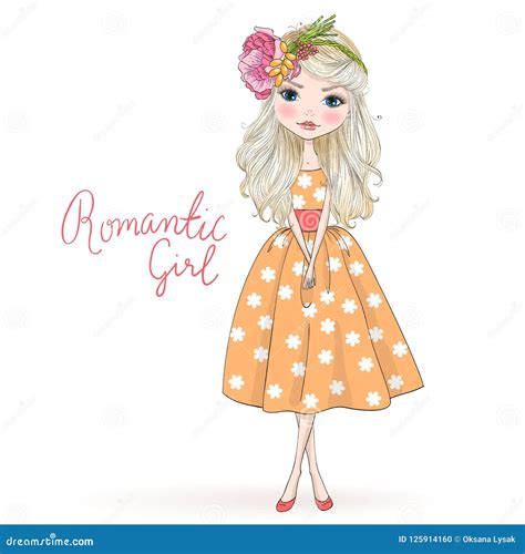 Cute Blonde Riding A Scooter Cartoon Vector CartoonDealer