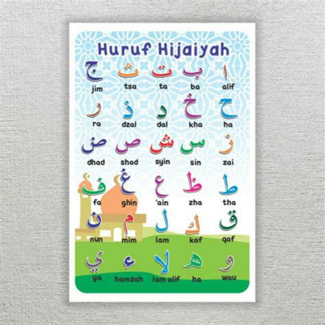 jual poster mengenal huruf hijaiyah ukuran besar shopee indonesia