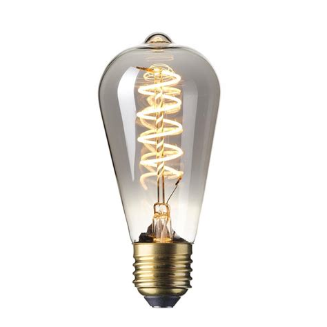 Calex Led Long Filament Squirrel Cage 4w 240v E27 Titanium St64 Dimmable