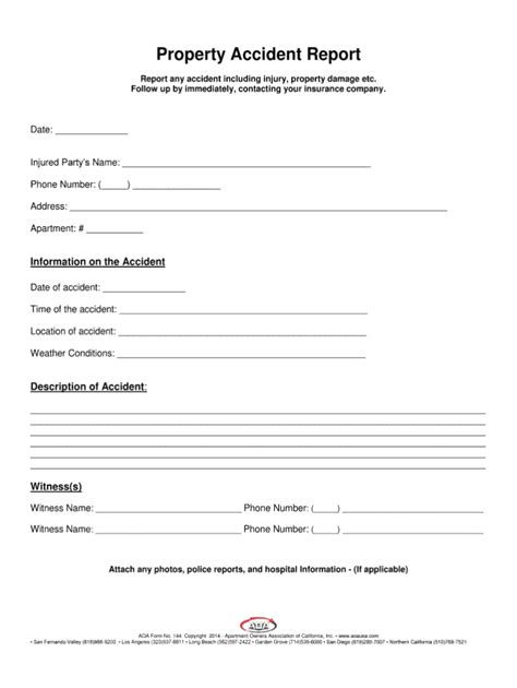 Property Incident Report Fill Online Printable Fillable Blank