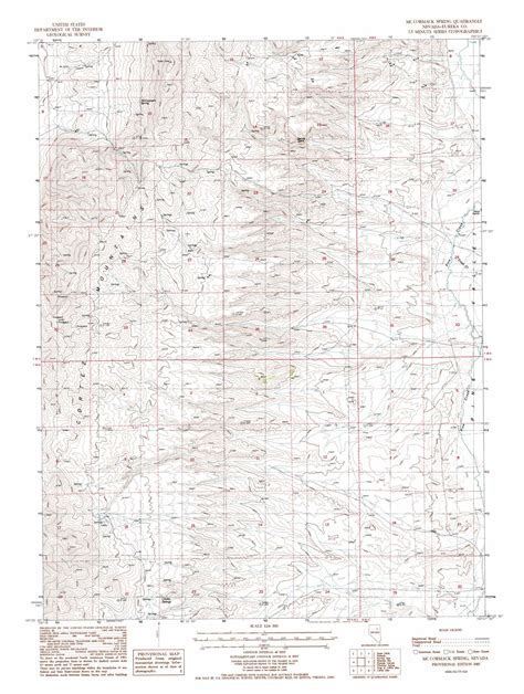 Mccormack Spring Topographic Map Scale Nevada