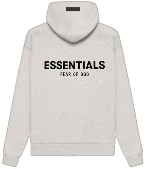 Fear Of God Essentials Felt Logo Hoodie Unisex Urbancore Light Gray S