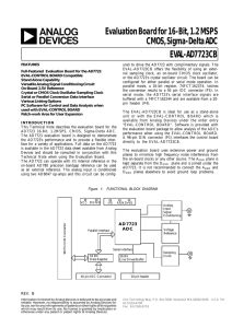 Evaluation Board For 1 MSPS 12 10 Bit ADCs EVAL AD7476 AD7477