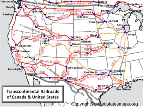 1870 Railroad Map