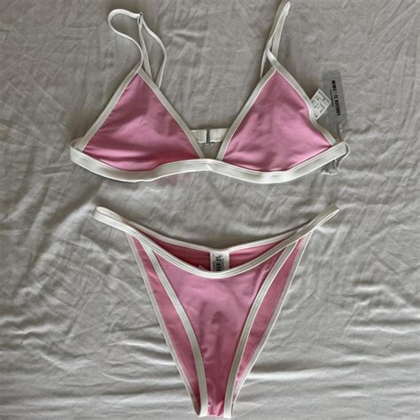 Pink And White Bikini Set From Forever 21 Top Is Depop