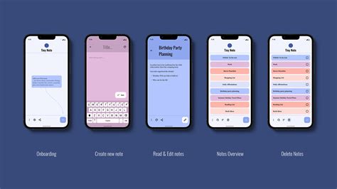 tiny note simple note  app concept ui design  behance