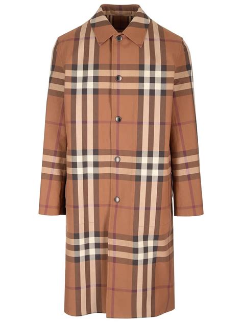 Burberry Reversible Trench Coat With Check Motif Men Piano Luigi