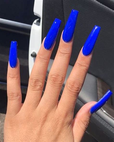 Incredible Blue Coffin Nail Ideas References Fsabd42