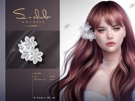 The Sims Resource Flowers Hair Acc Gardenia