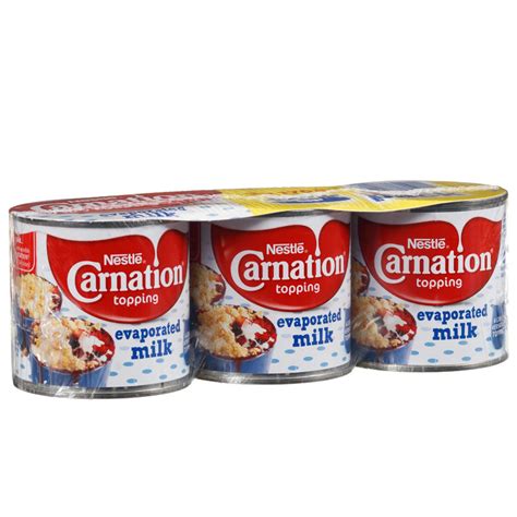 Nestle Carnation Topping Evaporated Milk 3pk Tinned Milk