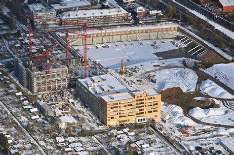 Berlin Von Oben Winterluftbild Neubau Einer Mehrfamilienhaus