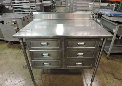 stainless steel kitchen table  drawers  george bousquet blog